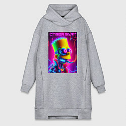 Женская толстовка-платье Cyber Bart - neon glow fantasy