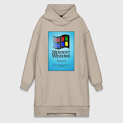 Женское худи-платье Windows 3, цвет: миндальный