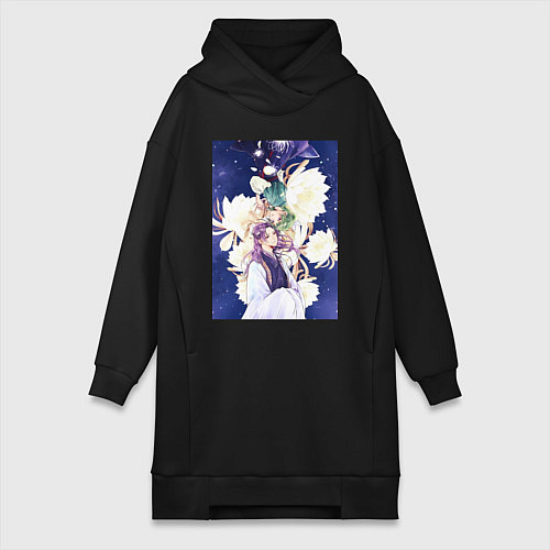 Женская толстовка-платье Монолог фармацевта Жэньши Расчётливый интриган / Черный – фото 1