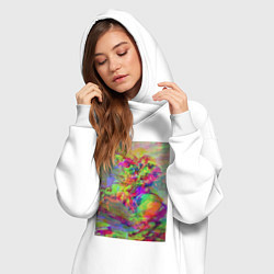 Женское худи-платье Бонапарт на перевале Сен-Бернар с глюками, цвет: белый — фото 2