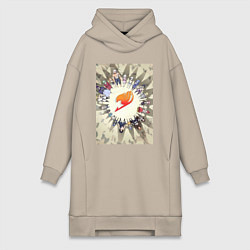 Женское худи-платье Хвост Феи Люси Хартфилия, цвет: миндальный