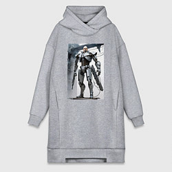 Женская толстовка-платье Ленин робот - киборг ai art