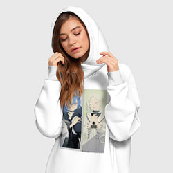 Женское худи-платье Реинкарнация безработного Рокси Мигурдия Сильфиетт, цвет: белый — фото 2