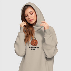 Женское худи-платье Pumpkin Kurt - the office, цвет: миндальный — фото 2