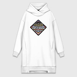 Женское худи-платье Амстердам - Нидерланды, цвет: белый
