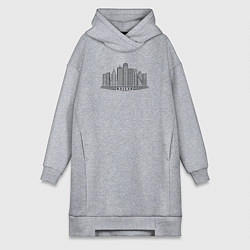 Женская толстовка-платье Город Даллас