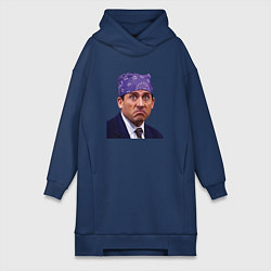 Женское худи-платье Prison mike Michael Scott офис, цвет: тёмно-синий