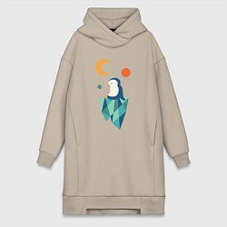 Женская толстовка-платье Пингвин на айсберге