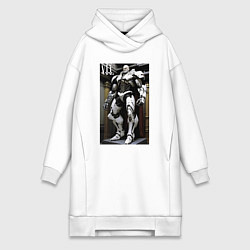 Женская толстовка-платье Ленин киборг - нейросеть