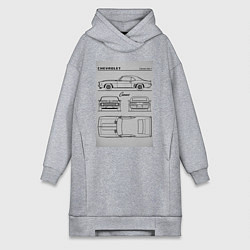 Женская толстовка-платье Chevrolet Camaro