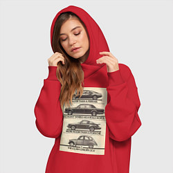 Женское худи-платье Citroen автомобиль, цвет: красный — фото 2