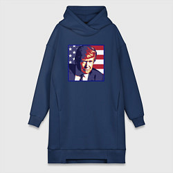 Женская толстовка-платье Президент Дональд Трамп