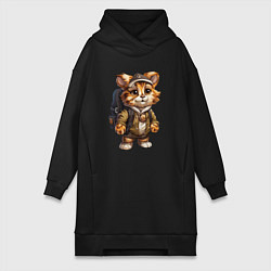 Женская толстовка-платье Тигрёнок-турист