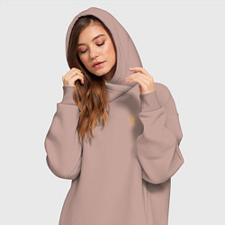 Женское худи-платье За веру царя и святую триединую Русь - Крест желты, цвет: пыльно-розовый — фото 2