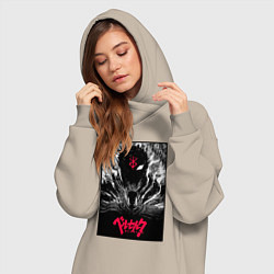 Женское худи-платье Berserker knight, цвет: миндальный — фото 2