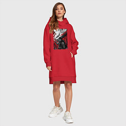 Женское худи-платье Griffith and Gats, цвет: красный — фото 2