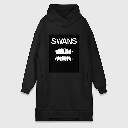 Женская толстовка-платье Swans Filth / Черный – фото 1