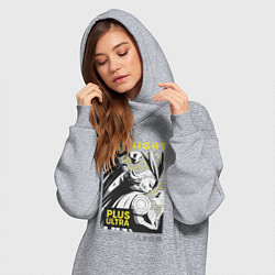 Женское худи-платье Моя геройская академия All Might plus ultra, цвет: меланж — фото 2