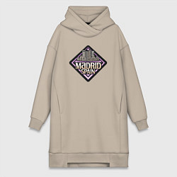 Женское худи-платье Madrid Spain, цвет: миндальный