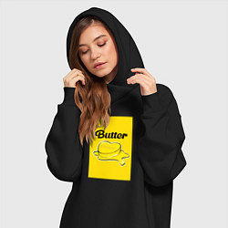 Женское худи-платье Butter масло, цвет: черный — фото 2