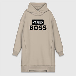 Женское худи-платье Boss начальник, цвет: миндальный