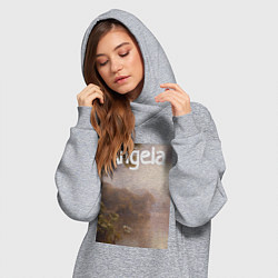 Женское худи-платье Angela-тропики, цвет: меланж — фото 2