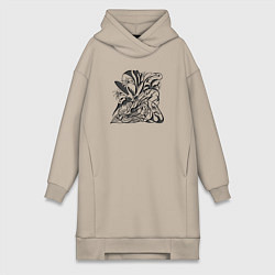 Женская толстовка-платье Гармоничные линии природы