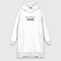 Женское худи-платье BTS One, цвет: белый