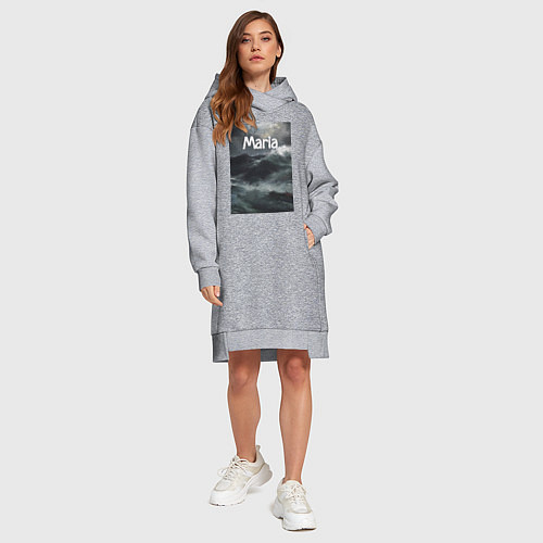 Женская толстовка-платье Maria штормовые волны / Меланж – фото 4