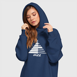 Женское худи-платье Джаз пирамида, цвет: тёмно-синий — фото 2