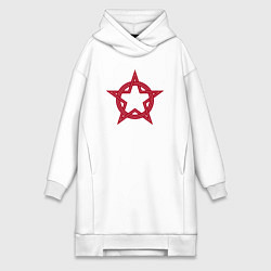 Женское худи-платье Red star USSR, цвет: белый