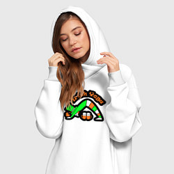 Женское худи-платье Ирландская йога, цвет: белый — фото 2