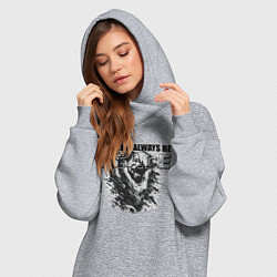 Женское худи-платье Монохромная графика, цвет: меланж — фото 2