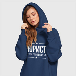 Женское худи-платье Юрист - на пенсии, цвет: тёмно-синий — фото 2
