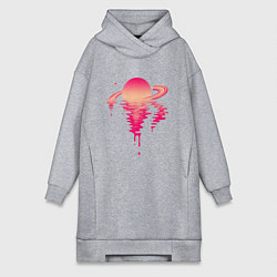 Женская толстовка-платье Вечер на Сатурне