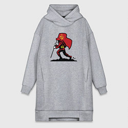 Женское худи-платье Солдат СССР, цвет: меланж