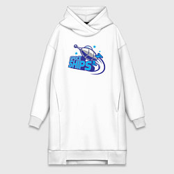 Женская толстовка-платье Космические корабли