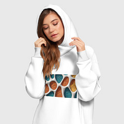 Женское худи-платье Вдохновлено Антонио Гауди, цвет: белый — фото 2