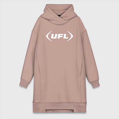 Женская толстовка-платье Ufl logo / Пыльно-розовый – фото 1