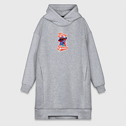 Женская толстовка-платье Frenzy -кот в шляпе