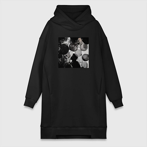 Женская толстовка-платье House of the balloons / Черный – фото 1