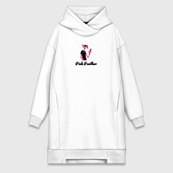 Женское худи-платье Pink Panther с телефоном, цвет: белый