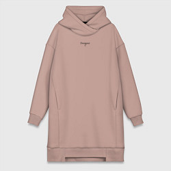 Женское худи-платье Designer, цвет: пыльно-розовый