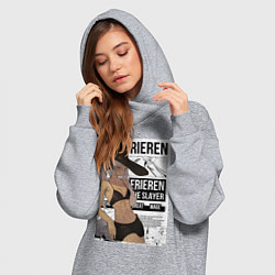 Женское худи-платье Frieren She Slayer, цвет: меланж — фото 2