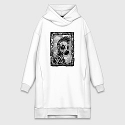 Женская толстовка-платье Gasmask punk society