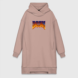 Женская толстовка-платье Doom logotype