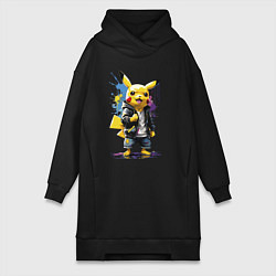 Женская толстовка-платье Cool Pikachu - watercolor sketch