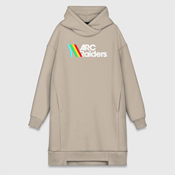 Женское худи-платье Arc raiders logo, цвет: миндальный