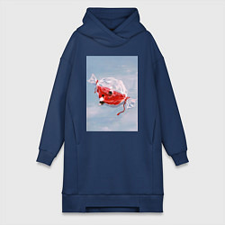 Женская толстовка-платье Евангелион Синдзи Икари Рей Аянами