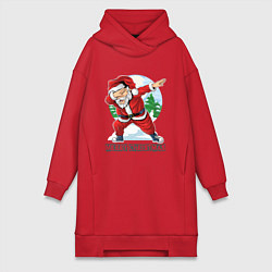 Женское худи-платье Dab Santa, цвет: красный